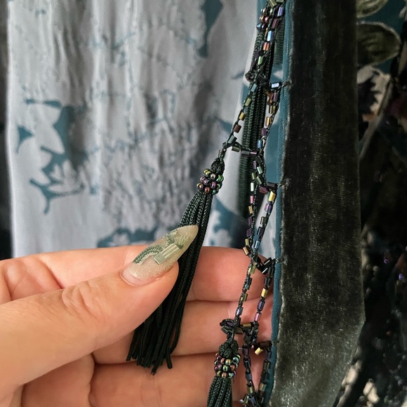 Velvet Hand Beaded Shawl - Picture 4 of 8